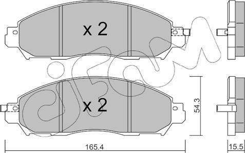 Cifam 822-1081-1 - Brake Pad Set, disc brake autospares.lv