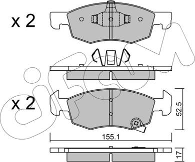 Cifam 822-1034-0 - Brake Pad Set, disc brake autospares.lv