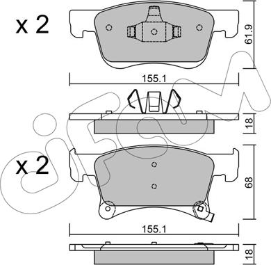 Cifam 822-1035-0 - Brake Pad Set, disc brake autospares.lv