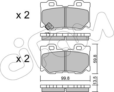 Cifam 822-1030-0 - Brake Pad Set, disc brake autospares.lv