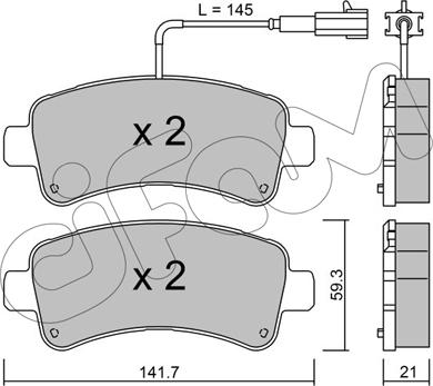 Cifam 822-1033-0 - Brake Pad Set, disc brake autospares.lv