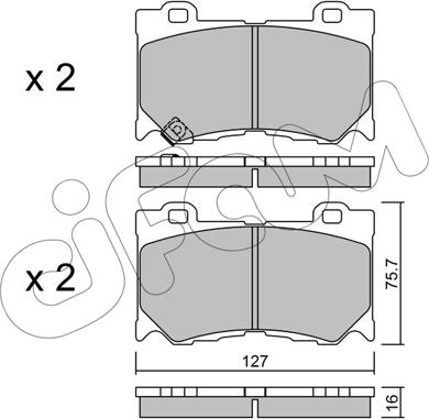 Cifam 822-1029-0 - Brake Pad Set, disc brake autospares.lv