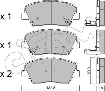 Cifam 822-1026-0 - Brake Pad Set, disc brake autospares.lv