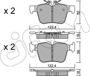 Cifam 822-1020-0 - Brake Pad Set, disc brake autospares.lv