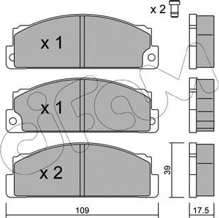 Cifam 822-102-0 - Brake Pad Set, disc brake autospares.lv