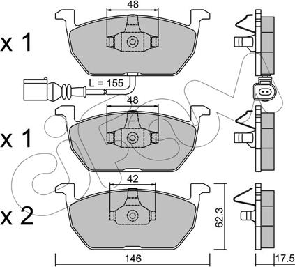 Cifam 822-1028-0 - Brake Pad Set, disc brake autospares.lv