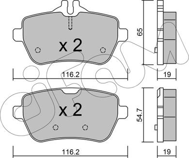 Cifam 822-1022-0 - Brake Pad Set, disc brake autospares.lv