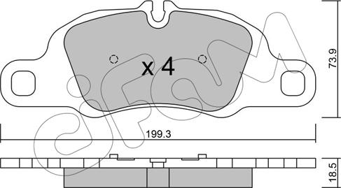 Cifam 822-1027-0 - Brake Pad Set, disc brake autospares.lv