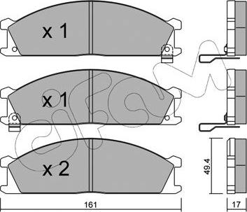 Cifam 822-107-1 - Brake Pad Set, disc brake autospares.lv