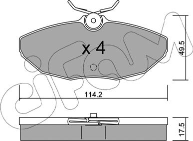 Cifam 822-1190-0 - Brake Pad Set, disc brake autospares.lv