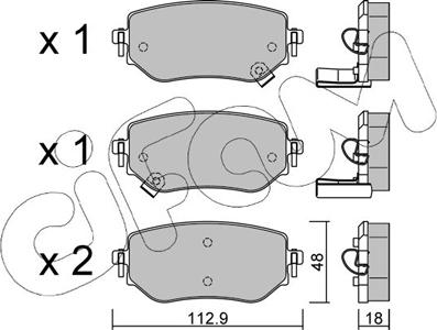 Cifam 822-1192-0 - Brake Pad Set, disc brake autospares.lv