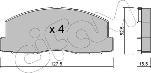 Cifam 822-114-0 - Brake Pad Set, disc brake autospares.lv