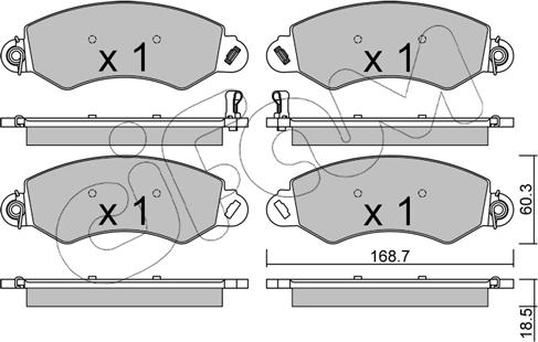 Cifam 822-1148-0 - Brake Pad Set, disc brake autospares.lv