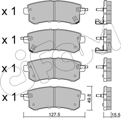 Cifam 822-1155-0 - Brake Pad Set, disc brake autospares.lv