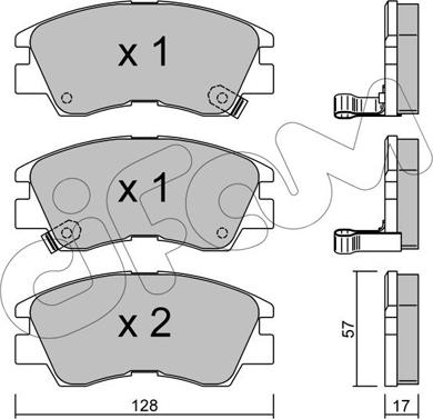 Cifam 822-115-0 - Brake Pad Set, disc brake autospares.lv