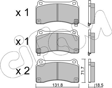 Cifam 822-1157-0 - Brake Pad Set, disc brake autospares.lv