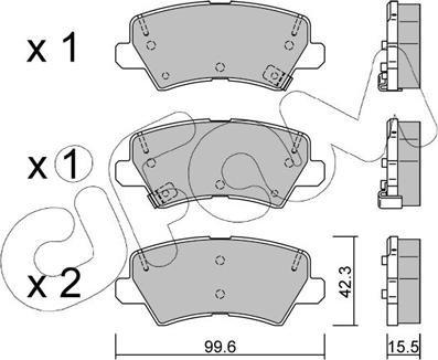 Cifam 822-1166-0 - Brake Pad Set, disc brake autospares.lv