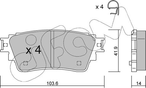 Cifam 822-1160-0 - Brake Pad Set, disc brake autospares.lv