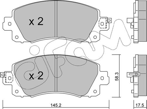 Cifam 822-1161-0 - Brake Pad Set, disc brake autospares.lv