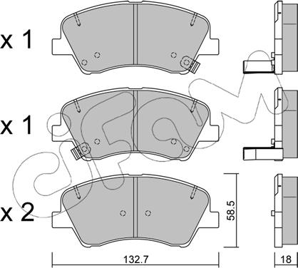 Cifam 822-1167-0 - Brake Pad Set, disc brake autospares.lv