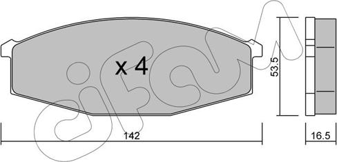 Cifam 822-110-0 - Brake Pad Set, disc brake autospares.lv