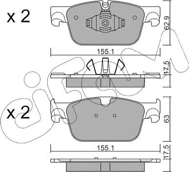 Cifam 822-1119-0 - Brake Pad Set, disc brake autospares.lv