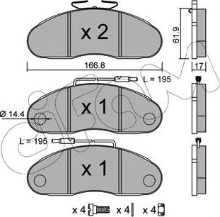 Cifam 822-111-0 - Brake Pad Set, disc brake autospares.lv