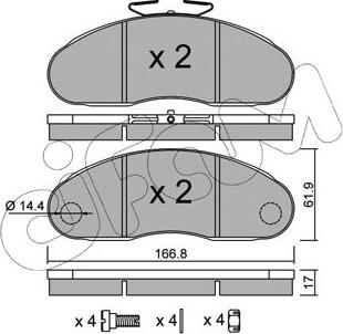 Cifam 822-111-1 - Brake Pad Set, disc brake autospares.lv