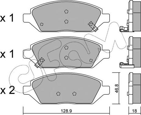 Cifam 822-1113-0 - Brake Pad Set, disc brake autospares.lv