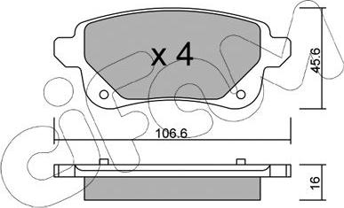 Cifam 822-1112-0 - Brake Pad Set, disc brake autospares.lv