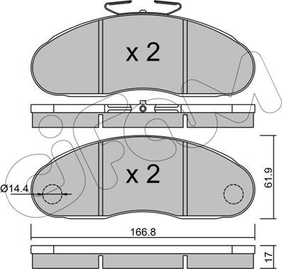 HANSAMOBIL 131512 - Brake Pad Set, disc brake autospares.lv