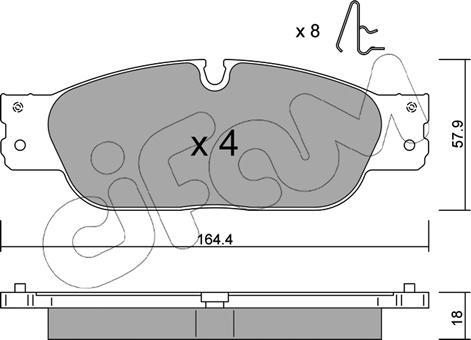 Cifam 822-1189-0 - Brake Pad Set, disc brake autospares.lv