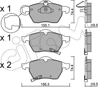 Cifam 822-118-2 - Brake Pad Set, disc brake autospares.lv