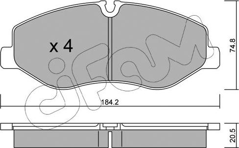 Cifam 822-1139-0 - Brake Pad Set, disc brake autospares.lv