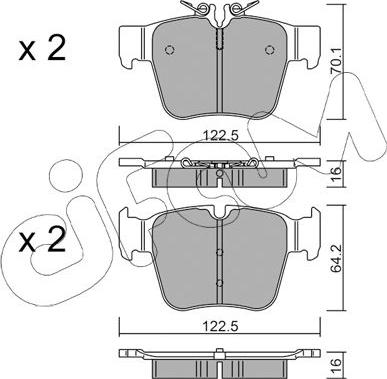 Cifam 822-1135-0 - Brake Pad Set, disc brake autospares.lv