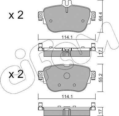 Cifam 822-1136-0 - Brake Pad Set, disc brake autospares.lv