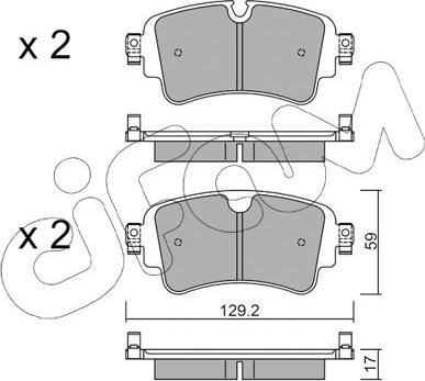 Cifam 822-1129-0 - Brake Pad Set, disc brake autospares.lv