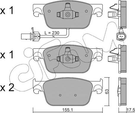 Cifam 822-1125-0 - Brake Pad Set, disc brake autospares.lv