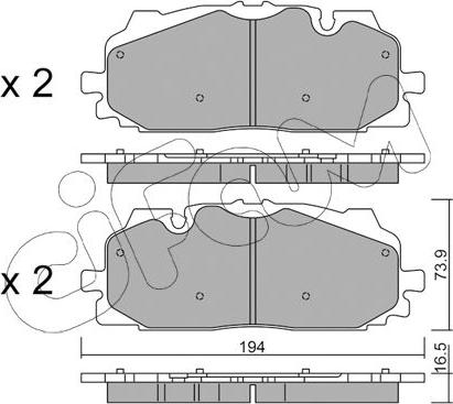 Cifam 822-1128-0 - Brake Pad Set, disc brake autospares.lv