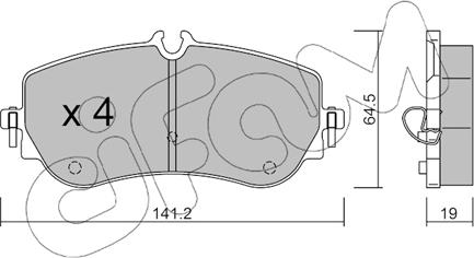 Cifam 822-1175-0 - Brake Pad Set, disc brake autospares.lv