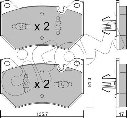 Cifam 822-1170-1 - Brake Pad Set, disc brake autospares.lv