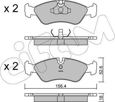 Cifam 822-117-0 - Brake Pad Set, disc brake autospares.lv