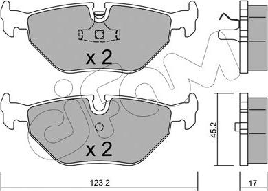 Cifam 822-180-0 - Brake Pad Set, disc brake autospares.lv