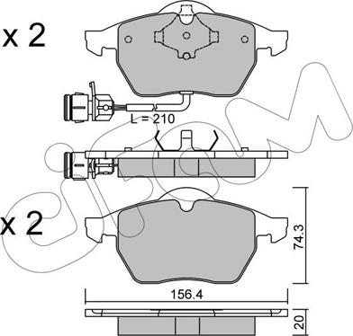 Cifam 822-181-0 - Brake Pad Set, disc brake autospares.lv