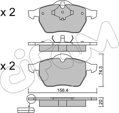 Cifam 822-181-2 - Brake Pad Set, disc brake autospares.lv