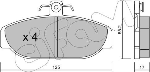 Cifam 822-183-0 - Brake Pad Set, disc brake autospares.lv