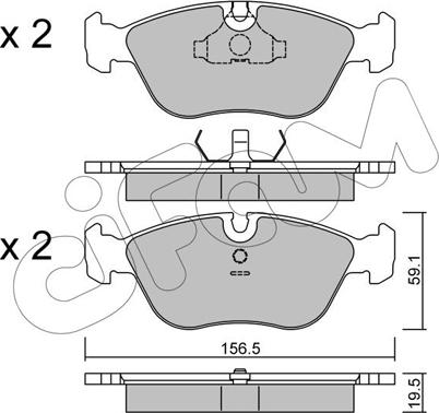 Cifam 822-182-0 - Brake Pad Set, disc brake autospares.lv