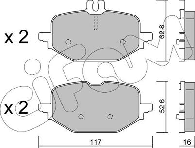 Cifam 822-1359-0 - Brake Pad Set, disc brake autospares.lv