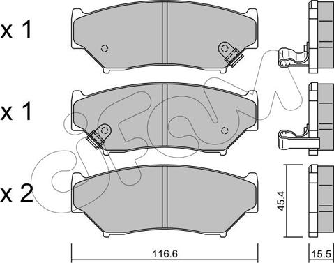 Cifam 822-136-0 - Brake Pad Set, disc brake autospares.lv