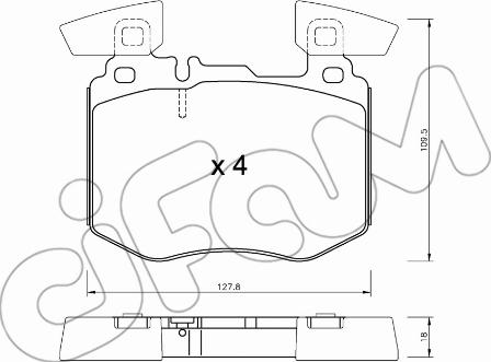Cifam 822-1310-0 - Brake Pad Set, disc brake autospares.lv